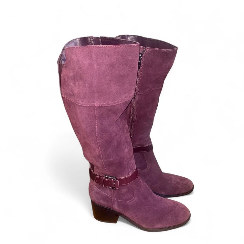 Marc Fisher Women's Plum Wide Calf Leather Boots SZ 8